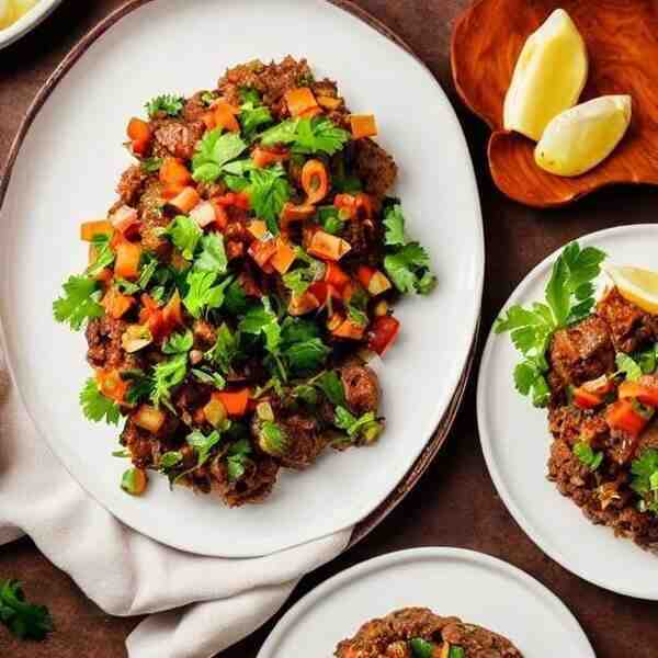 Картофель с мясом в сметанном соусе